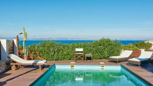 Cozy house in Punta Prima with sea and sunset views- Formentera